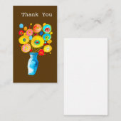 Funky flowers waterverf kunst notitiekaartje (Voorkant / Achterkant)