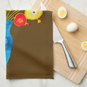 Funky flowers waterverf kunst theedoek (Quarter Fold)