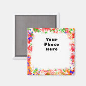 Funky Flowery Color Lijst Magneet (Voorkant / Achterkant)