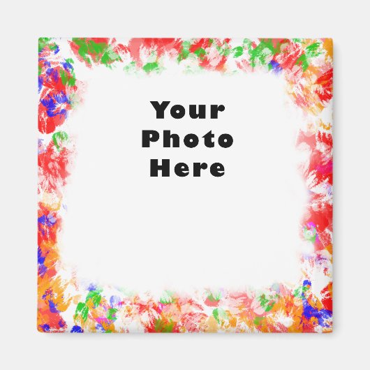 Funky Flowery Color Lijst Magneet (Voorkant)