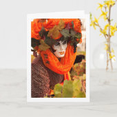 Funky Folded Blank Wenskaart Kaart (Gele Bloem)