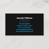 Funky Font Design, Retrostijl Visitekaartje (Achterkant)