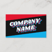 Funky Font Design, Retrostijl Visitekaartje (Voorkant)