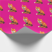 Funky Fox in roze Cadeaupapier (Hoek)