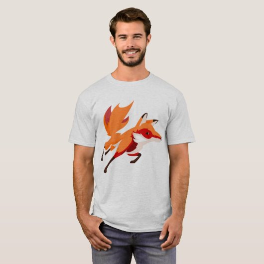Funky Fox Mannen T-shirt (Voorkant volledig)