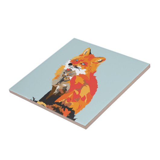 Funky Fox Tegeltje (Zijkant)