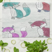 Funky Foxes Kitchen Towel Theedoek (Gevouwen)