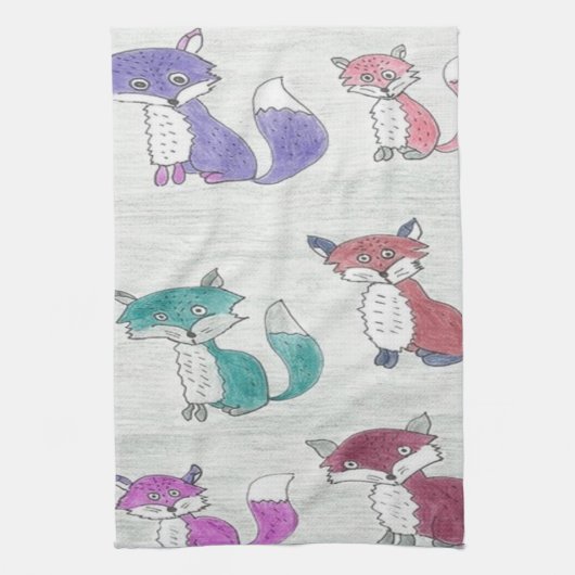 Funky Foxes Kitchen Towel Theedoek (Verticaal)