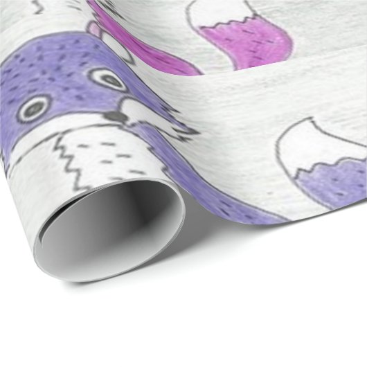 Funky Foxes Pattern Cadeaupapier (Rol Hoek)