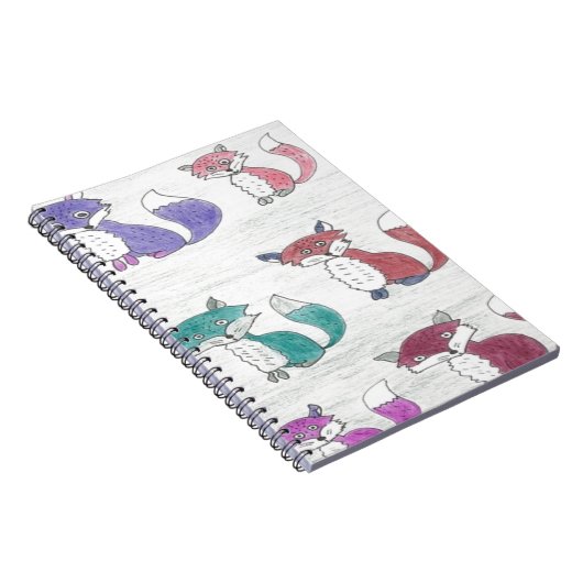 Funky Foxes Pattern Notitieboek (Rechterzijde)