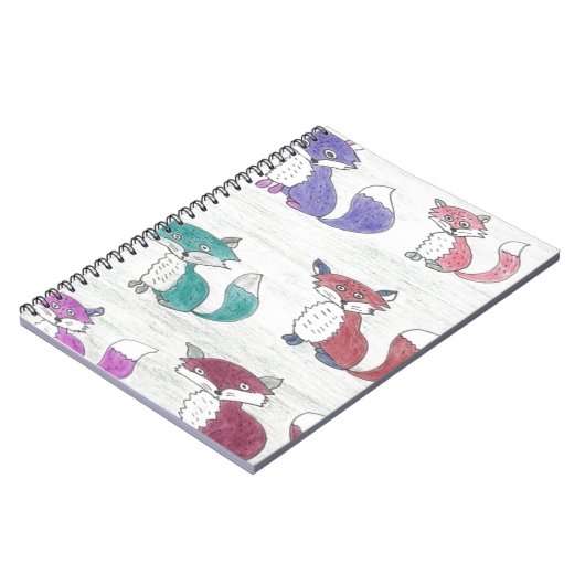 Funky Foxes Pattern Notitieboek (Linkerzijde)