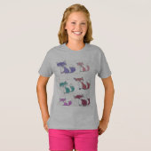 Funky Foxes Pattern T-shirt (Voorkant volledig)