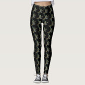 Funky Fractal climate tree Frog Pattern Leggings (Voorkant)
