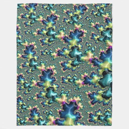 Funky Fractal Fleece Deken (Voorkant)