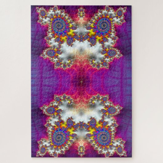 Funky Fractal Holographic Psychedelic Owl Abstract Legpuzzel (Verticaal)