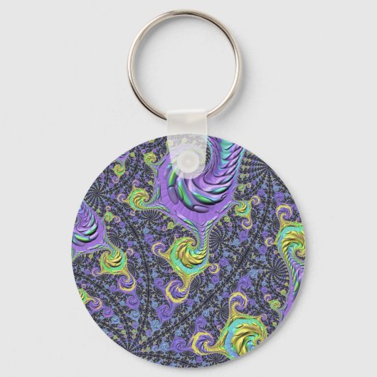 Funky Fractal Sleutelhanger (Voorkant)