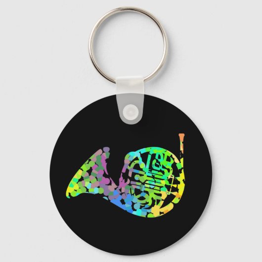 Funky French Horn T-Shirt Sierkussen Magnet Sleutelhanger (Voorkant)