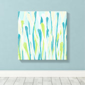 Funky Fresh Grasses Design Verpakt Canvas (Insitu (Houten vloer))