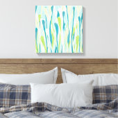 Funky Fresh Grasses Design Verpakt Canvas Afdruk (Insitu (Slaapkamer))