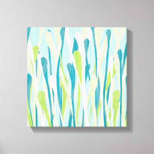 Funky Fresh Grasses Design Verpakt Canvas Afdruk (Voorkant)