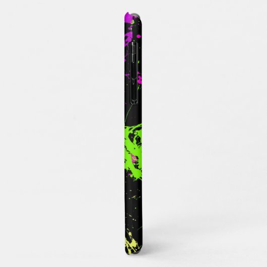 Funky Fresh Retro Paint Splatter Neon 80s 90s Case-Mate iPhone Case (Achterkant/links)