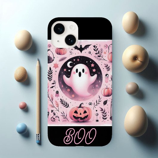 Funky Friendly Boo Spooky Jack O Lanterns Pastel iPhone Hoesje