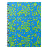 Funky Frog Blue Green Toad Kinder Doodle Art Notitieboek (Voorkant)