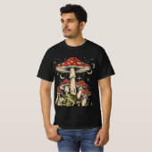 Funky Frog in Boho Retro Style Boho Retro Frog Vib T-shirt (Voorkant volledig)