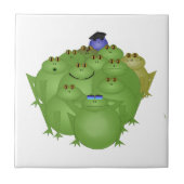 Funky Frogs Keramische Tegel Tegeltje (Voorkant)