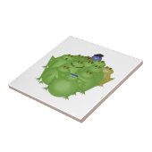 Funky Frogs Keramische Tegel Tegeltje (Zijkant)