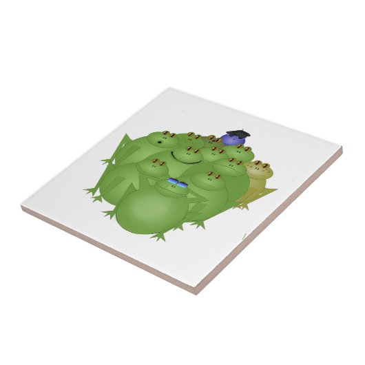 Funky Frogs Keramische Tegel Tegeltje (Zijkant)