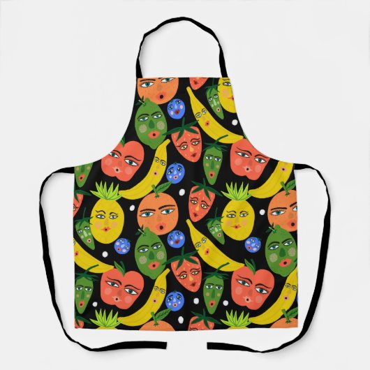 Funky Fruits & Veggies Unique Healthy Chef Schort (Voorkant)