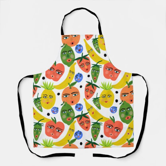 Funky Fruits & Veggies Unique Healthy Chef Schort (Voorkant)