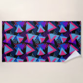 Funky Fun 80's 90's Geometric Pattern Beach Towel Strandlaken (Voorkant)