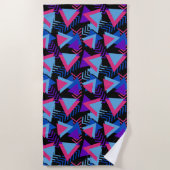 Funky Fun 80's 90's Geometric Pattern Beach Towel Strandlaken (Voorkant)