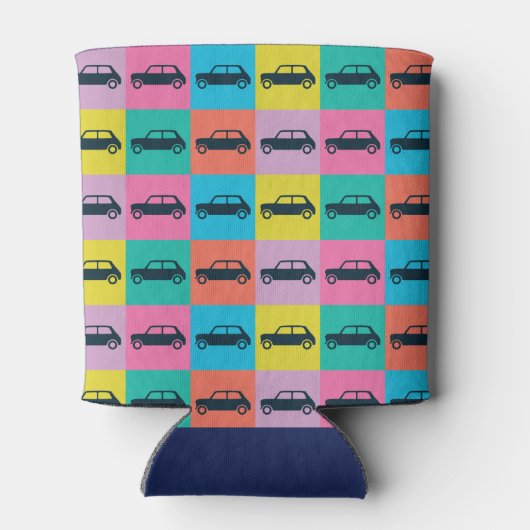 Funky Fun Checkerboard Mini Cooper Blikjeskoeler (Achterkant)