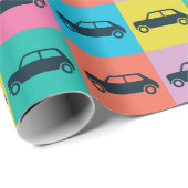 Funky Fun Checkerboard Mini Cooper Cadeaupapier (Rol Hoek)