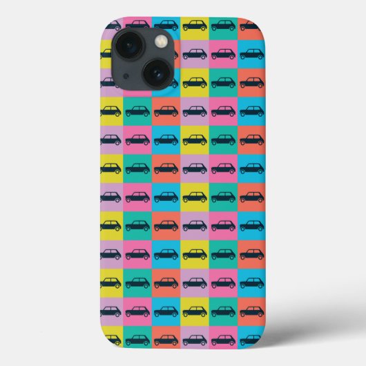 Funky Fun Checkerboard Mini Cooper Case-Mate iPhone Case (Achterkant)
