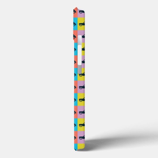 Funky Fun Checkerboard Mini Cooper Case-Mate iPhone Case (Achterkant / Links)