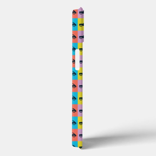 Funky Fun Checkerboard Mini Cooper Case-Mate iPhone Case (Achterkant / Rechts)