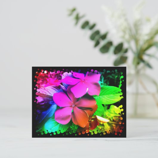 Funky Fun Flowers Briefkaart (Staand voorkant)
