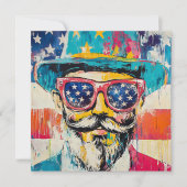 Funky Fun Independence Day Feestdagenkaart (Voorkant)