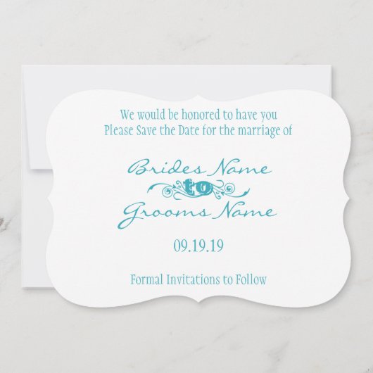 Funky Fun Photo Wedding Save the Date (Achterkant)