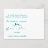 Funky Fun Save The Date met je foto's Aankondigingskaart (Achterkant)