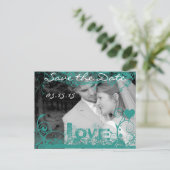 Funky Fun Save The Date met je foto's Aankondigingskaart (Staand voorkant)