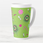 Funky Fun Sweet Dood en Snoep! Latte Mok (Rechterhoek)