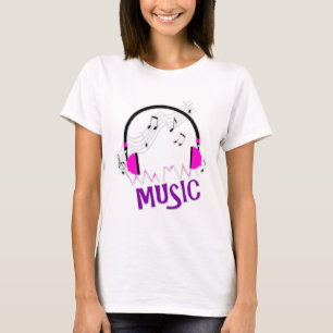Funky Fun-tekst en grafische muziek die wordt geac T-shirt