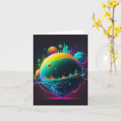 Funky Galaxy Kaart (Gele Bloem)