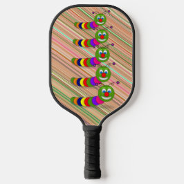 Funky Garden Bug Ladder Rainbow Stripes Cute Fun Pickleball Paddle