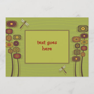 Funky Garden Invitation Kaart